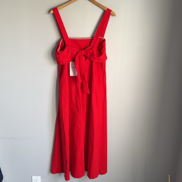 NEW Theory Tie Back linen blend  Midi Dress XL - Picture 9 of 16